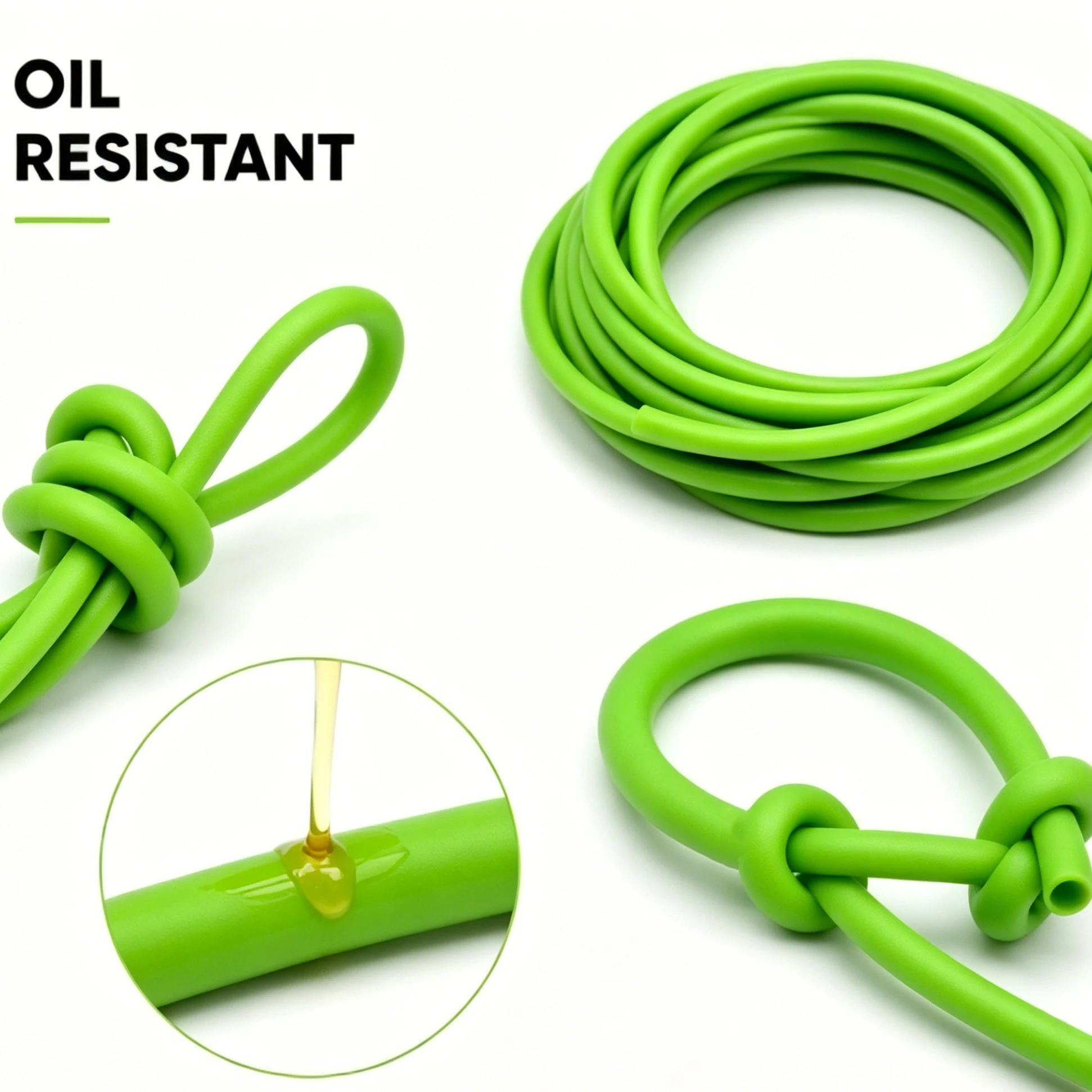 

5M/2M Fruit Green Natural Latex Tube ID 1-8mm with excellent sealing performance and good extensibility