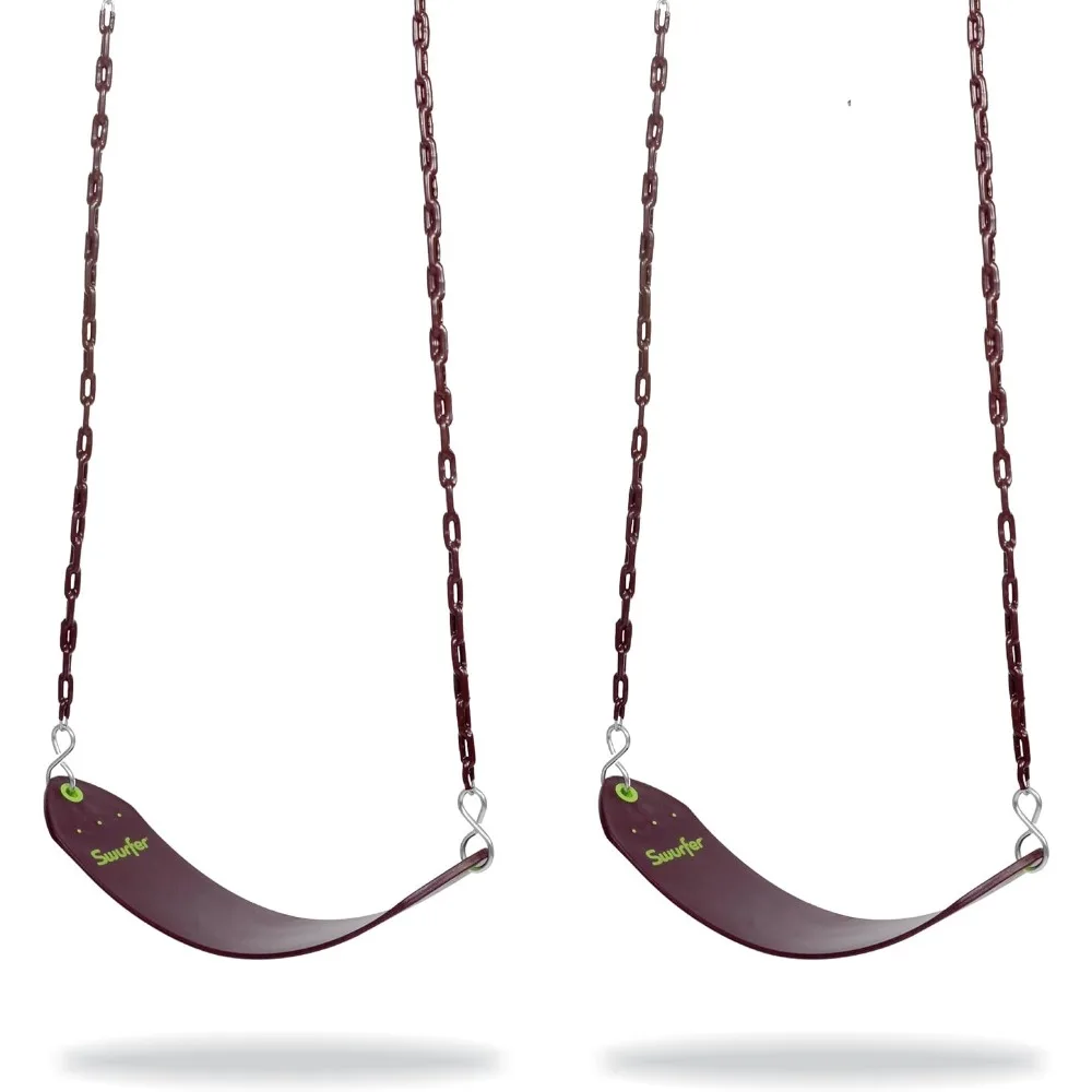 

2-Pack Classic Tree Swing with Pinch-Free Rubber Coated Chains, 66" Length, Holds 155lbs for Ages 4+
