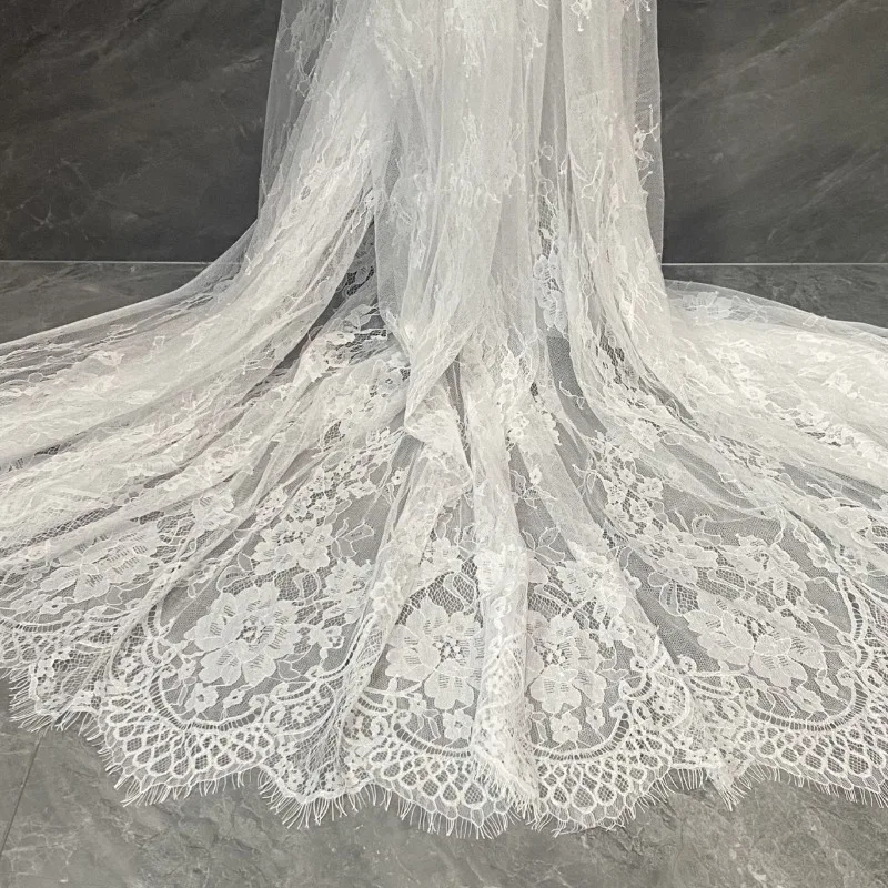1pc-工場卸売-アイラッシュレース生地-ウェディングドレス生地-長さ3メートル