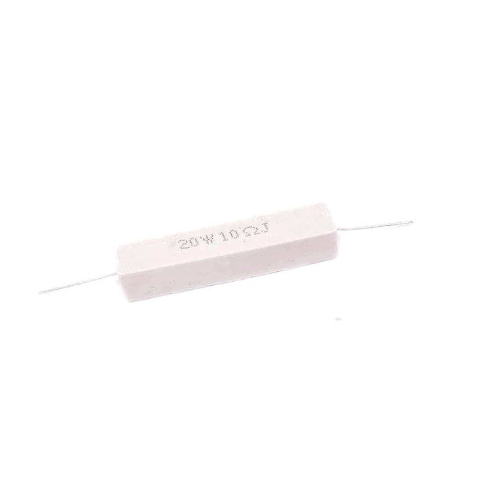 5PCS/LOT 20W 5% Cement Resistor Power Resistance 1R-100K 1R 2R 3R 4.7R 5R 10R 47R 470R 100R 10K 1K 2K 5.1K 20K 30K ohm