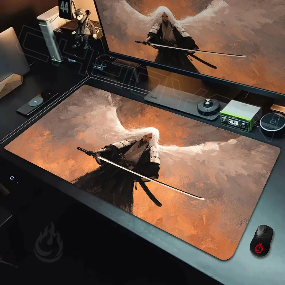 Fantasy Female Warrior Mouse Pad Desk Mat Large Computer Office Carpet xxl mousepad Gamer gaming pc accessories Keyboard Rug