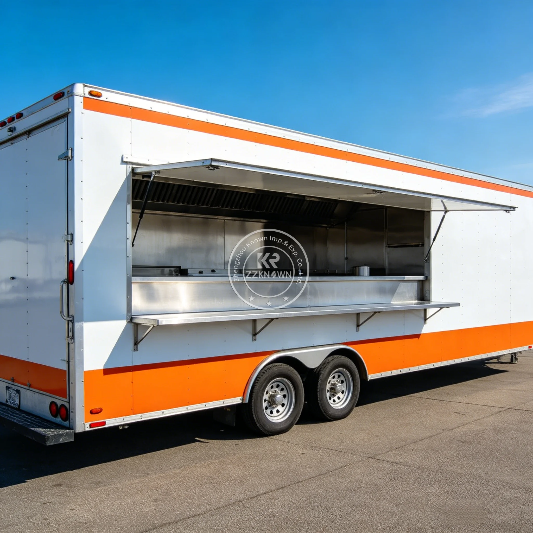 

Commercial Food Truck Hot Dog Caravan Mobile Bar Trailer With Freezer Europe Standard Street Food Vending Cart For Business