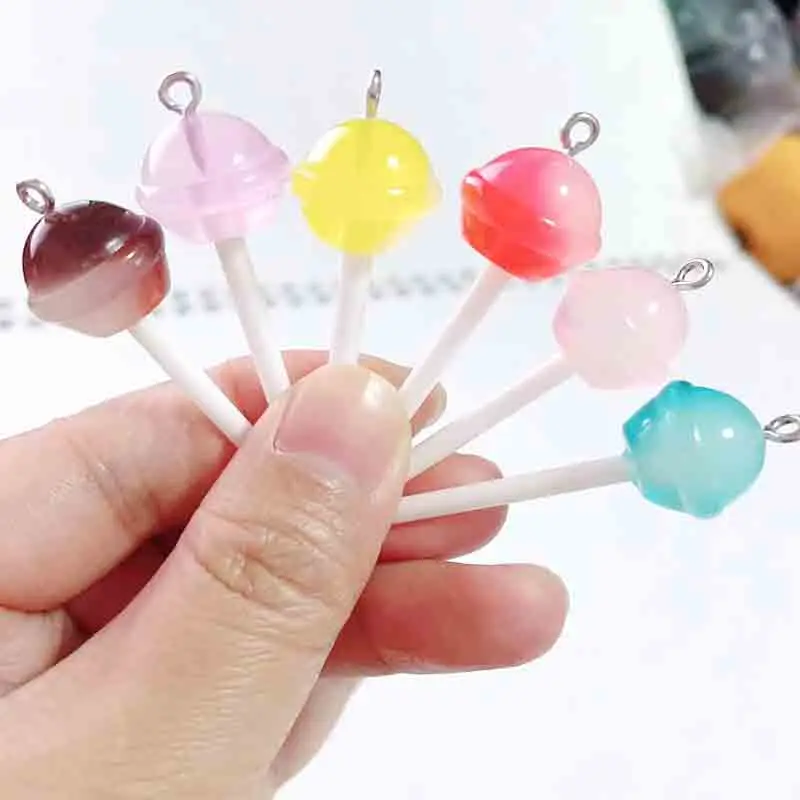 10pcs 16*47mm Simulation Planet Lollipop Cute Charms For Pendant DIY Earrings Necklace Jewelry Accessories Finding