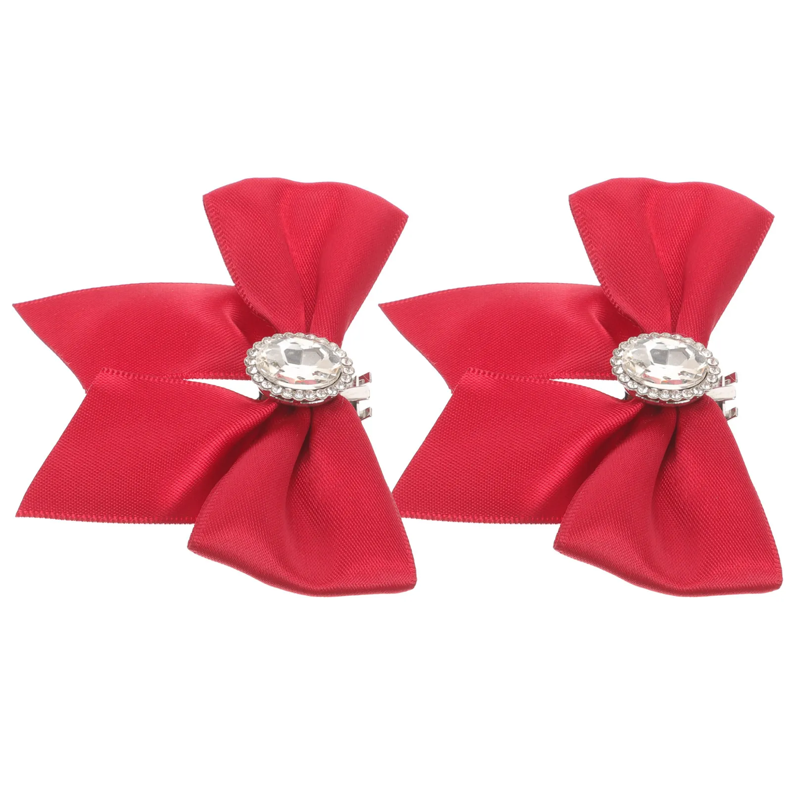 

1 пара красных бантов-бабочек для обуви, элегантные украшения-бантами для туфель на каблуке, свадебных туфель, декоративные аппликации