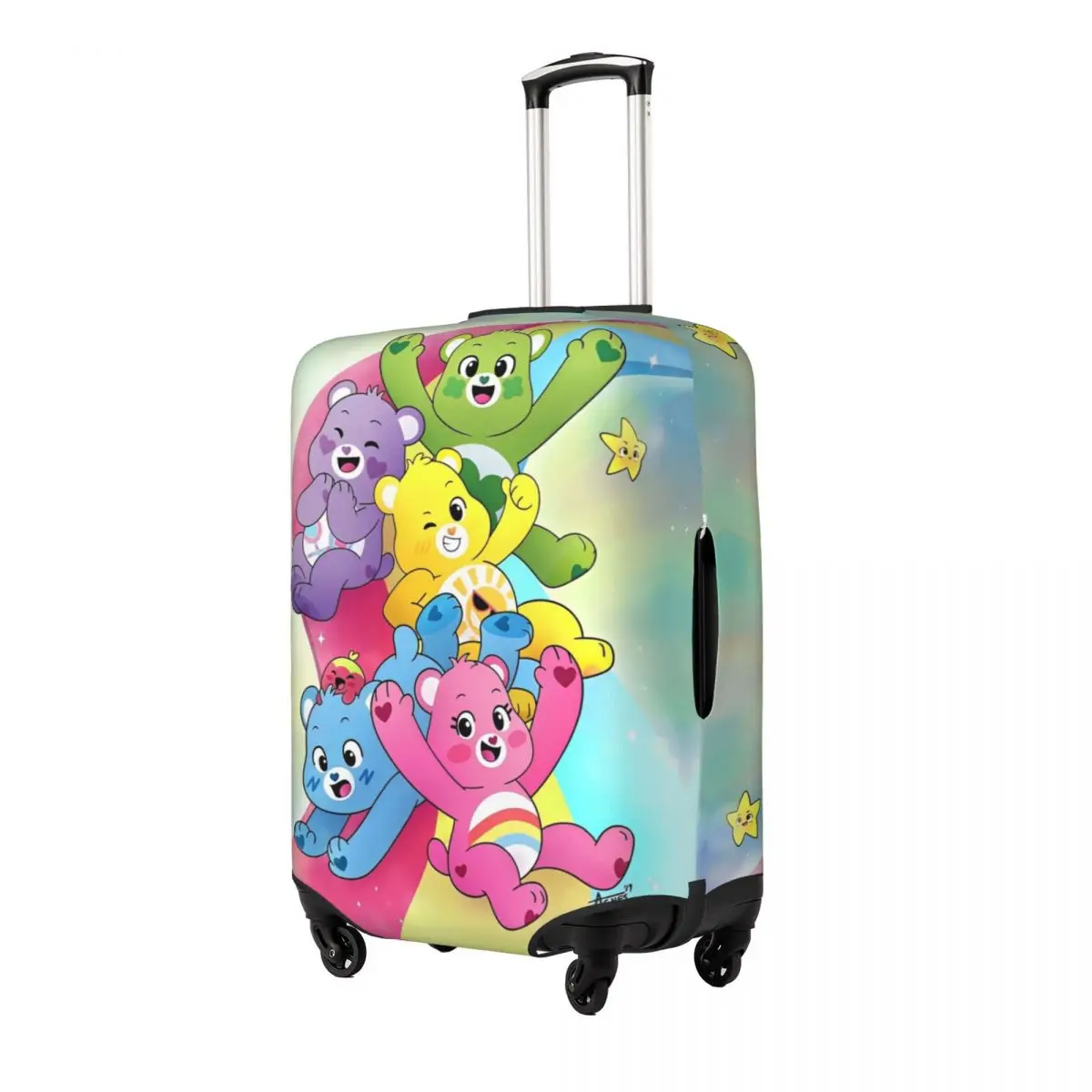 MINISO Care Bears Cartoon Suitcase Cover Vacation Travel Strectch Luggage Supplies Protection