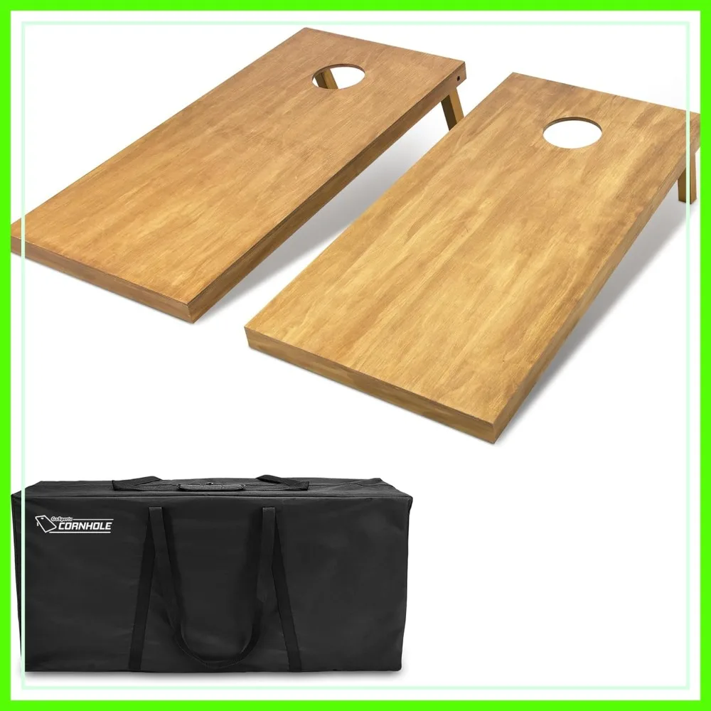 

4x2 ft Regulation Wooden Cornhole Boards Set with Carrying Case - Choose Your Colors