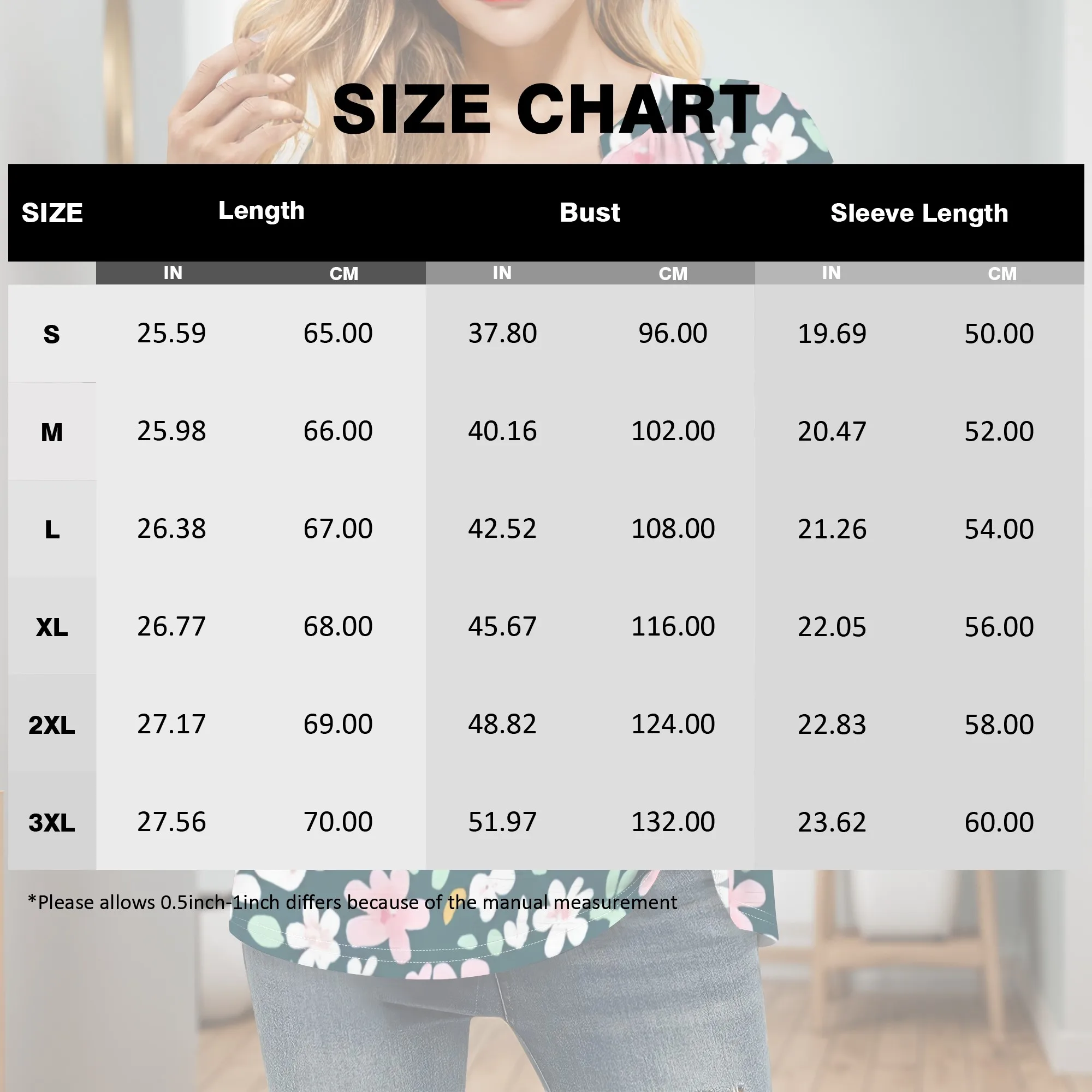 Ditsy Floral Pattern Shirts for Women 3/4 Length Sleeve Womens Tops Dressy Casual Blouses V Neck Tee Shirts