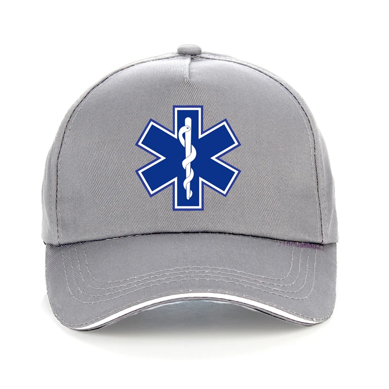 Star of Life Print Hat, EMT Paramedic Emergency Medicine Baseball Cap, Suporte médico profissional chapéus