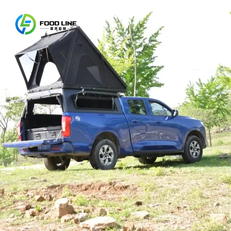 Customized pop‑up hard‑shell rooftop camping shelter waterproof 4‑person capacity 4x4 offroad for pickup touring outdoor camping