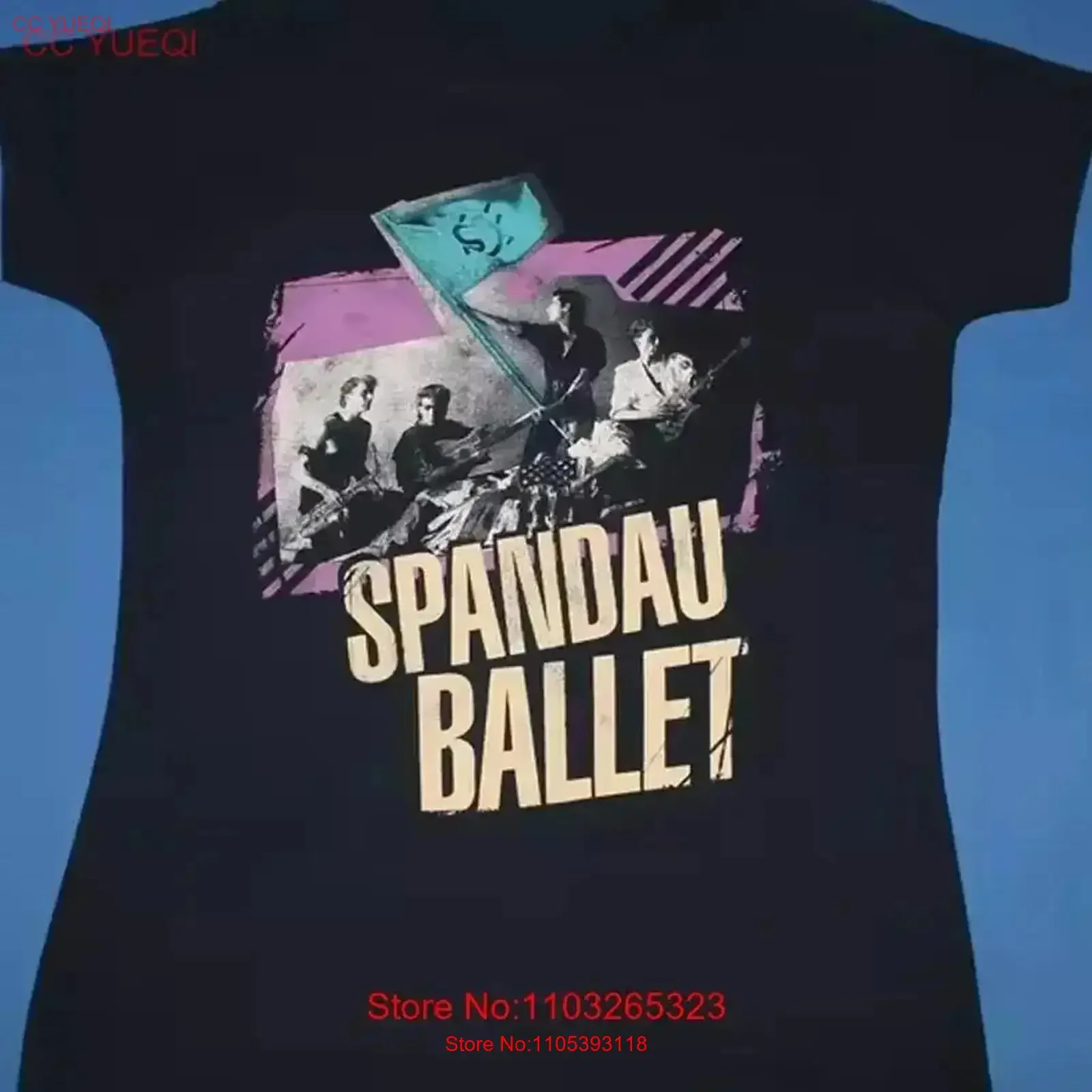 VTG Spandau Ballet band black T shirt All sizes S 5XL SU344 vintage Washed homme designer clothes Soft fashion vintage Washed