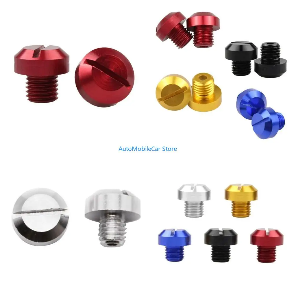 

G8TE 2Pcs Anti-Rust Motorcycle Aluminum Rear view Mirror Hole Plugs Screws Rearview Mirror Holder
