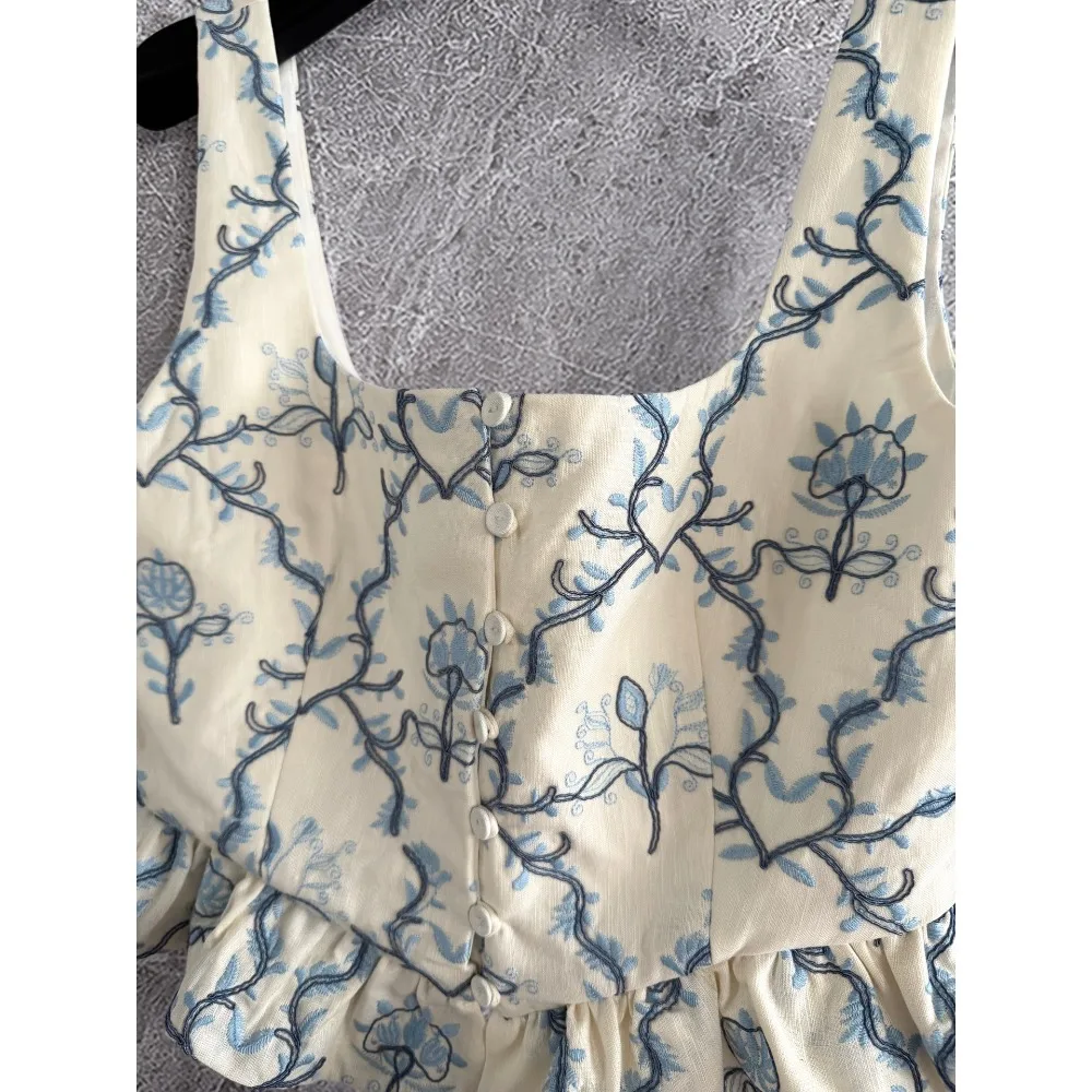 

White Buddha's Hand Floral Print Midi Skirt and Top Sets