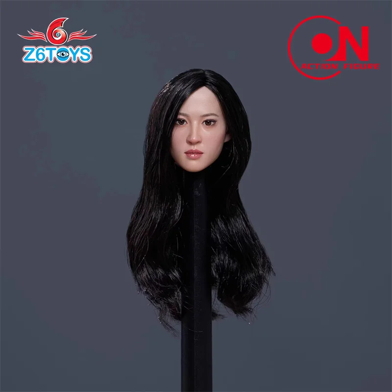 Z6TOYS-figura de acción Z007 a escala 1/6, escultura de cabeza exquisita de ojo Móvil de Simulación asiática para cuerpo de soldado femenino de 12"