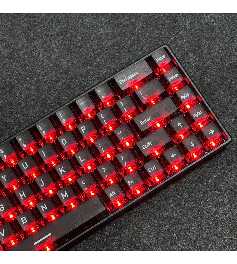 Black top fog transparent keycap PC light transmission original height UV adaptation Mega lion bee from the magnetic axis