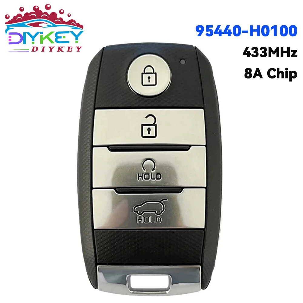 

DIYKEY 4 Buttons P/N: 95440-H0100 For KIA Rio 2021 Smart Car Key 95440H0100 Remote Fob 8A Chip 433MHz