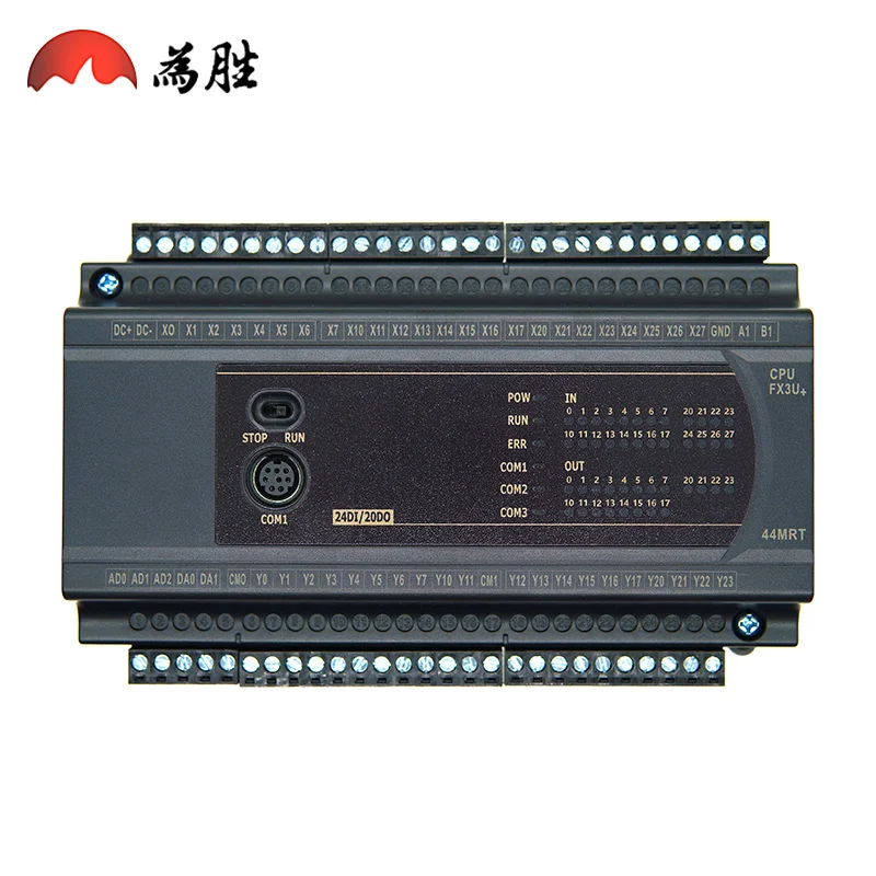 

FX3U 44 MR/MT/MRT SEEKU 5-канальный аналог 0–10 В или 0–20 мА 2-канальный RS485 MODBUS Вес 4-канальный NTC 2DA RTC