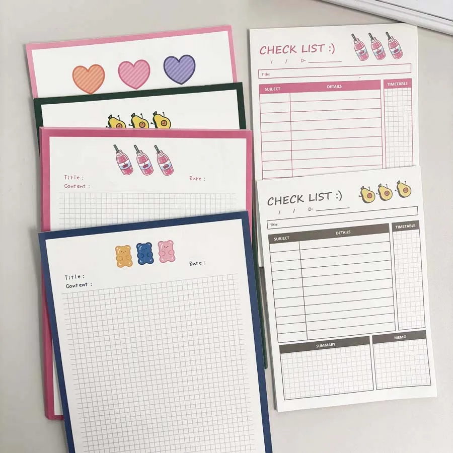 Sharkbang Kawaii Flower 30 Sheets Grid Daily To Do It Check List Memo Pad Note Paper Notepad Paperlaria School Stationery