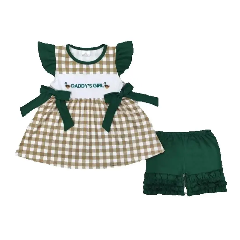 Toddle Baby Girl Mallard Duck Top Matching Summer Shorts Clothes Fashio Children's Summer Clothing