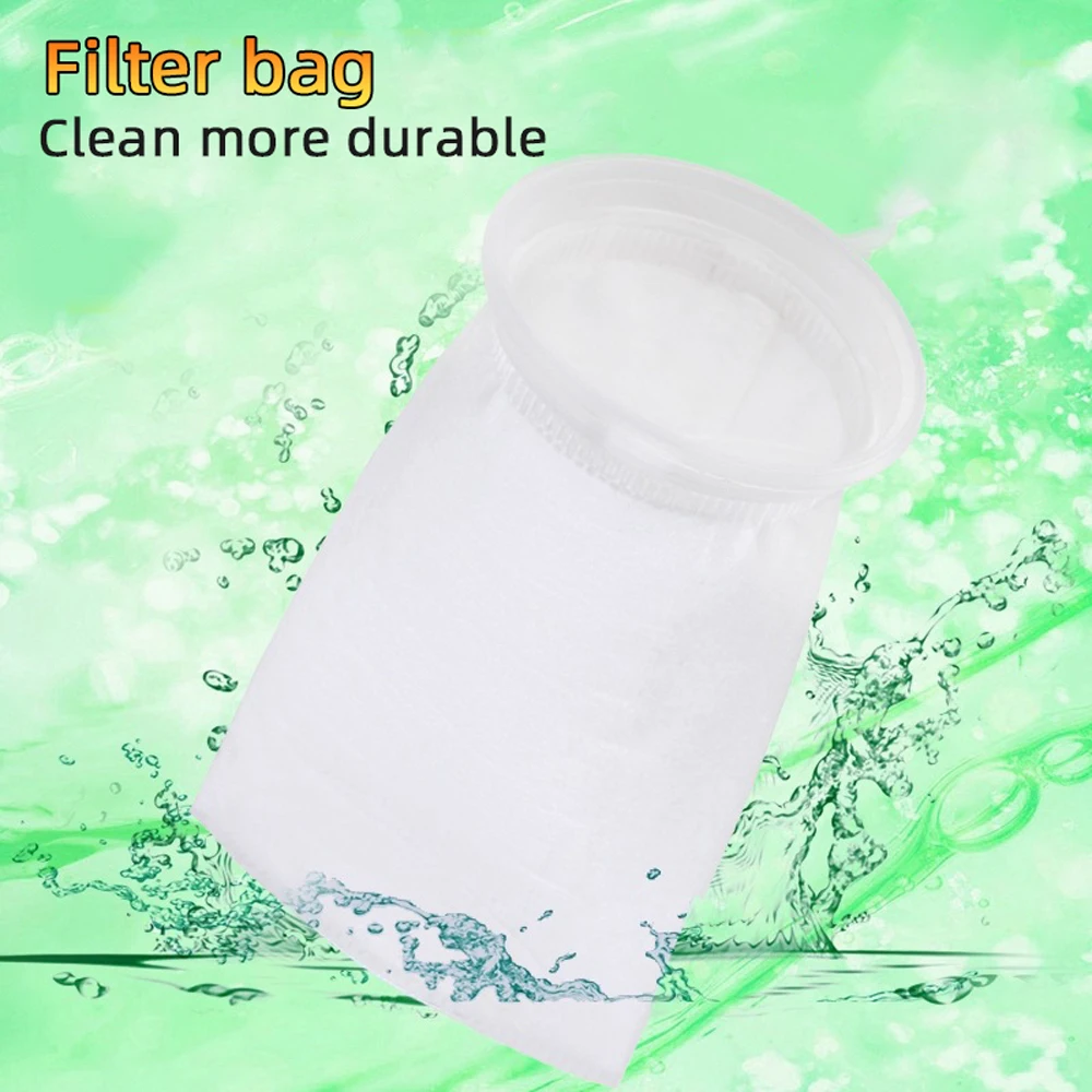 Bolsa de malla con filtro de 100/150/200 micras, calcetín de fieltro para sumidero marino de peces, resistente a la corrosión, accesorios para acuario y piscina