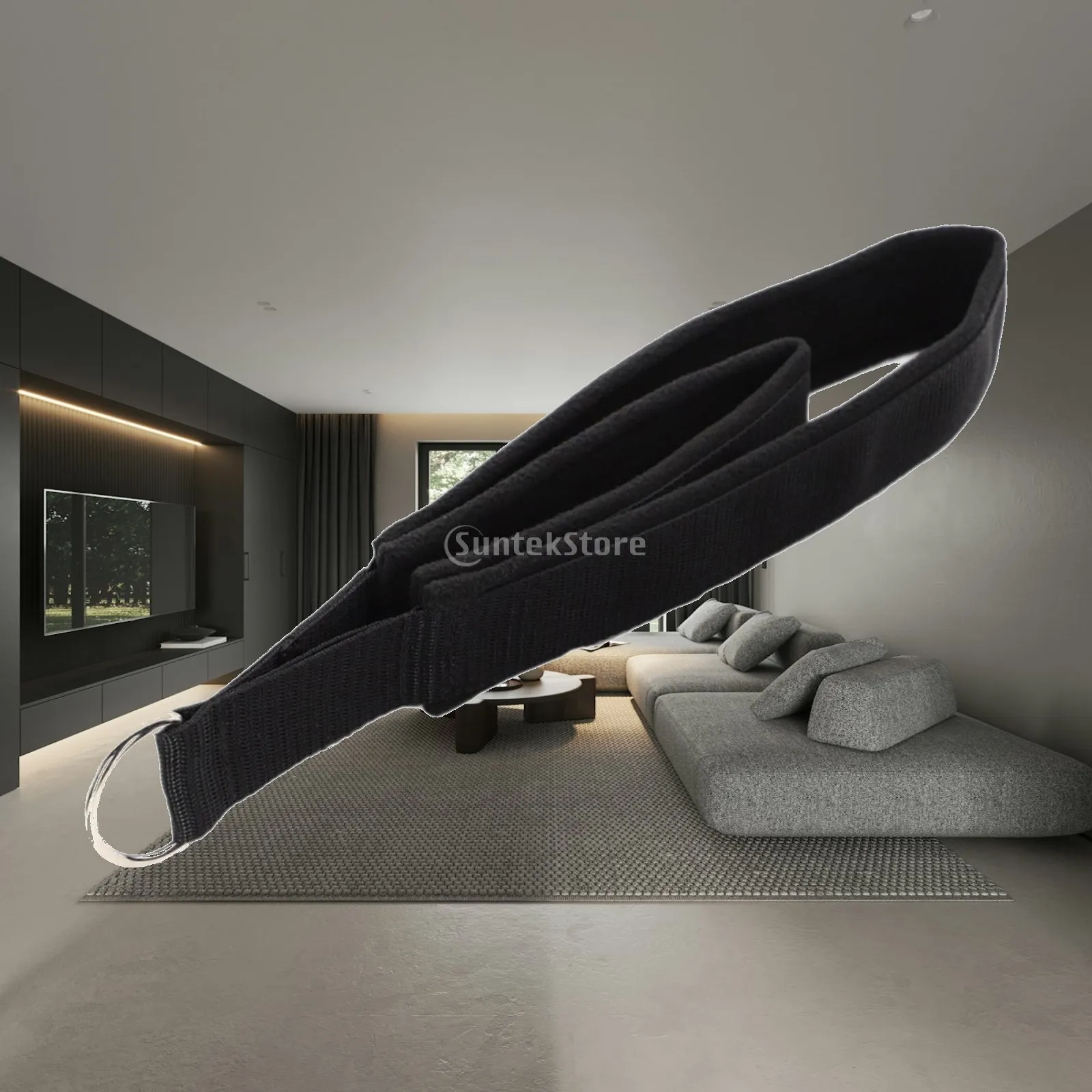 Sangle de yoga et de Pilates à double boucle, accessoire d'entraînement portable, sangle d'exercice pour la maison et le studio