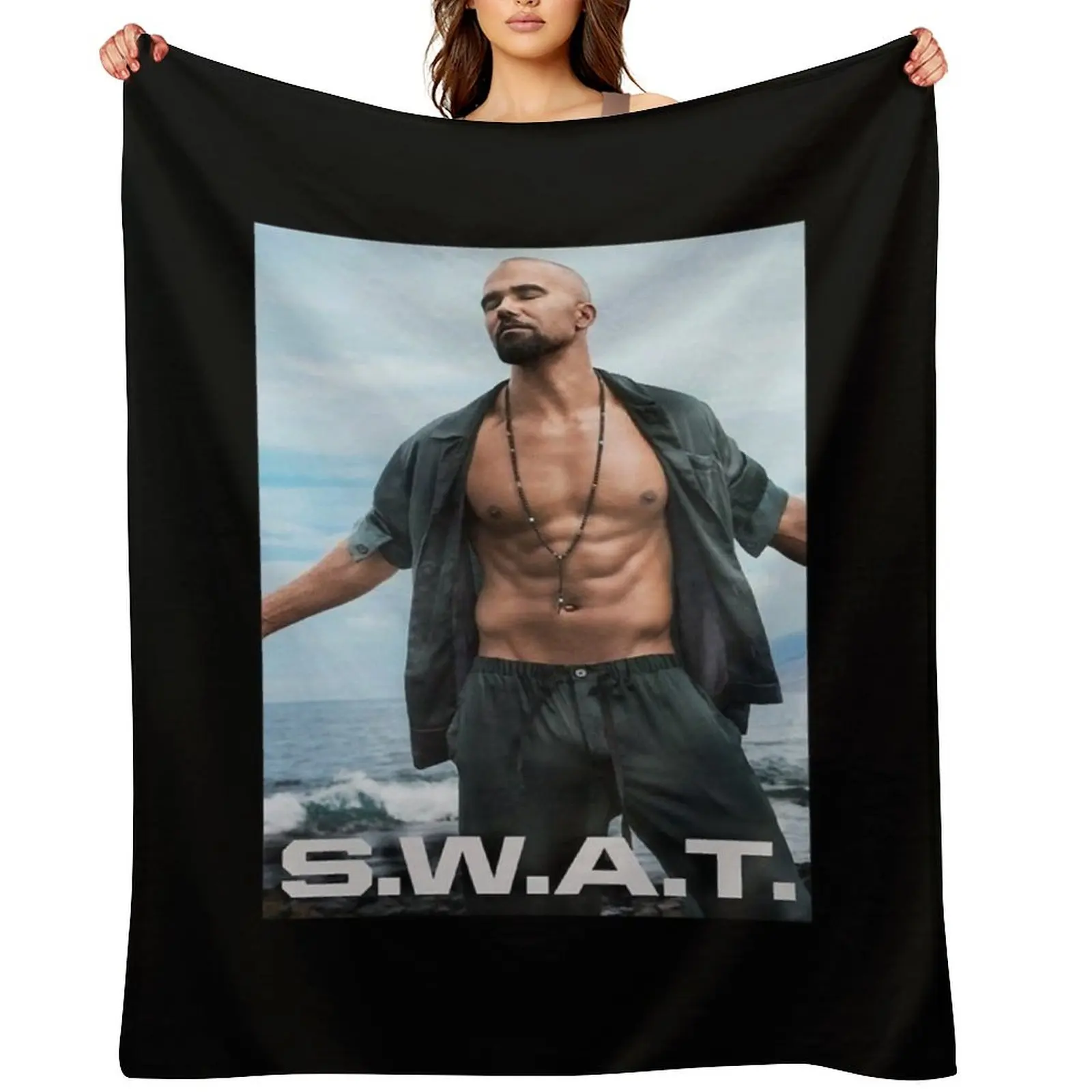 

Special Present Shemar Moore Gift Movie Fans Throw Blanket Moving Furrys Multi-Purpose Picnic Blankets