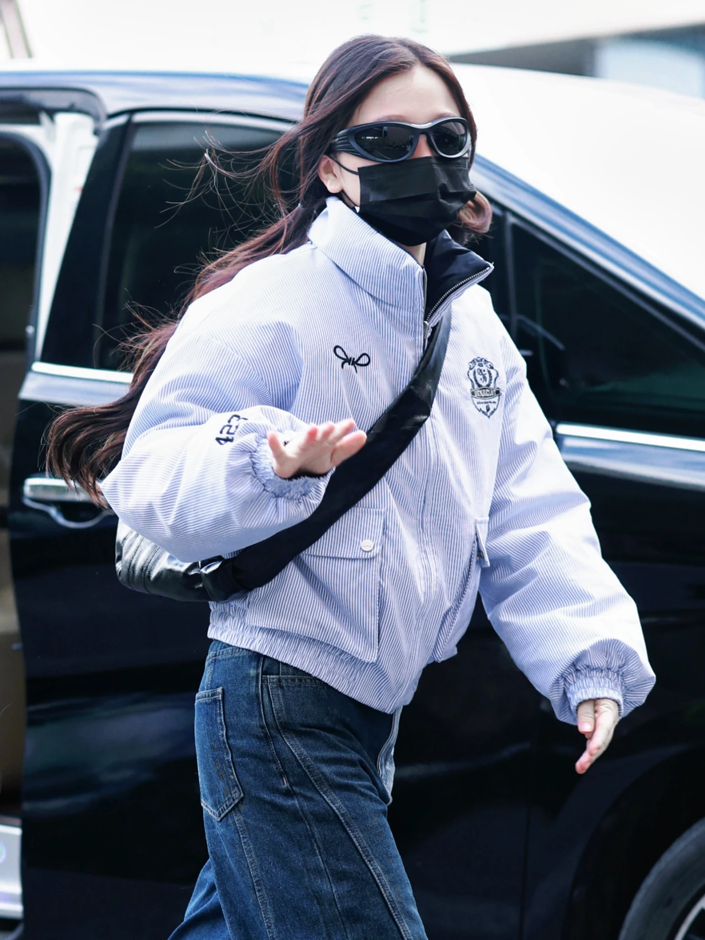 

Куртка-пуховик Xu uxin с воротником-стойкой, двойной утеплитель, хлопковый пух, корейский стиль, свободный крой, на молнии