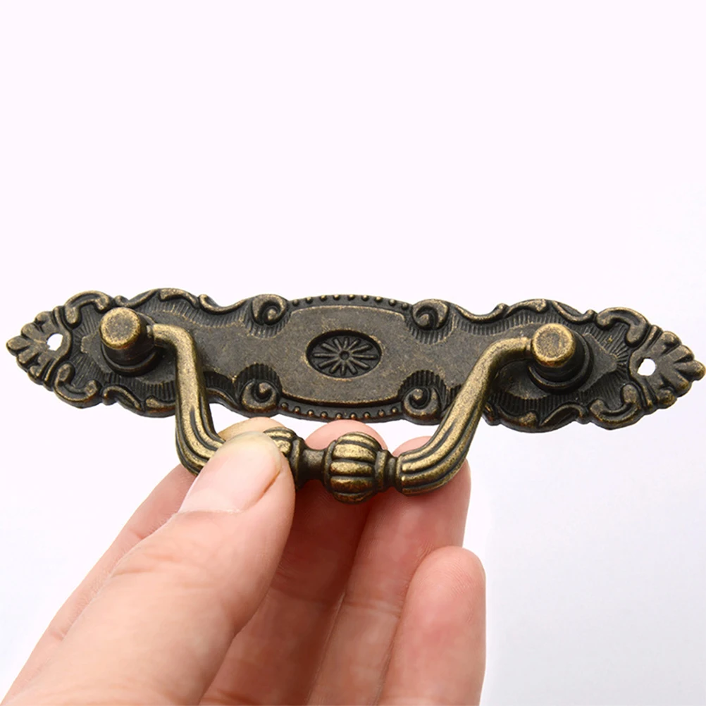 

3 Pcs Golden Ring Drawer Vintage Decorative Handles for Wooden Case Furniture Hardware Zinc Alloy High Quality