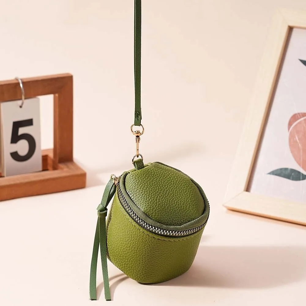 

Shopping Portable Hanging Coin Purse Solid Color Exquisite Leather Jewelry Pouch Anti-splash Water Classic Small Item Bag Ring