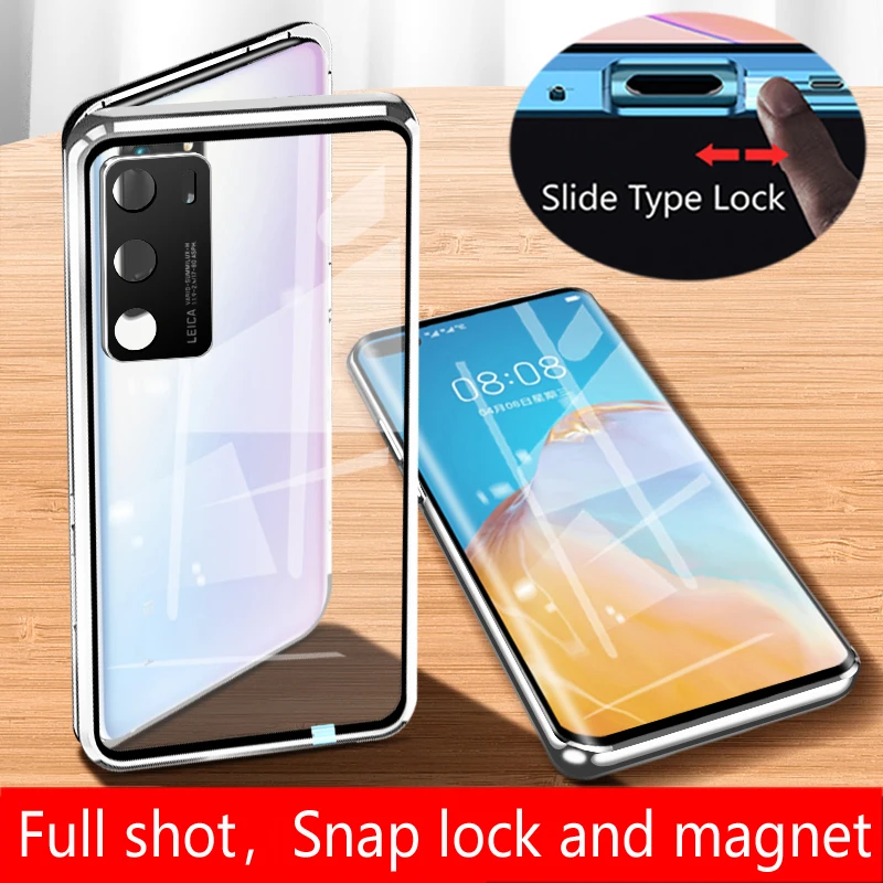 360 Full Protection Metal Magnetic Double Sided Glass Snap Lock Case For VIVO Y200 Pro Y56 Y76 Y77 Y78 5G Lens Protection Cover