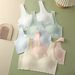 Soutien-gorge sans couture pour filles, sous-vêtements dos, coussretours de poitrine à haute élasticité, bustier tubulaire, document solide, belle période de développement, étudiants, 8-18 ans, nouveau