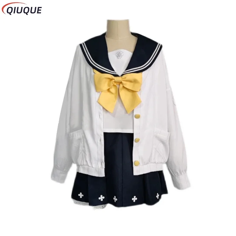 أزياء أنيمي Ajitani Hifumi التأثيرية للنساء البالغات بدلات البحارة JK سترة موحدة أغطية الرأس للهالوين