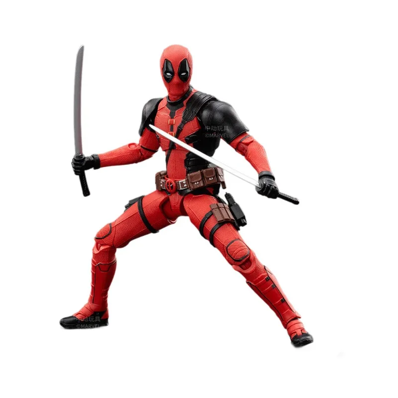 Deadpool dengan Kit garasi Wolverine mainan Deadpool tokoh aksi keren Wolverine gambar Marvel boneka Model hadiah Natal mainan anak-anak