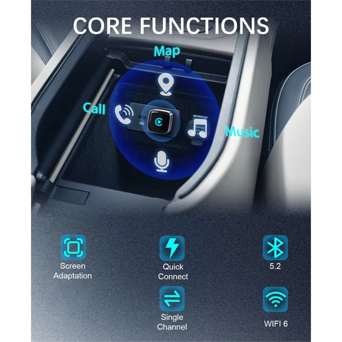 A32I 2in1 USB Adapter Wired to Wireless Car Intelligent Systems CarPlay Dongle Android Auto Adapter AI Box Car Wired CarPlay