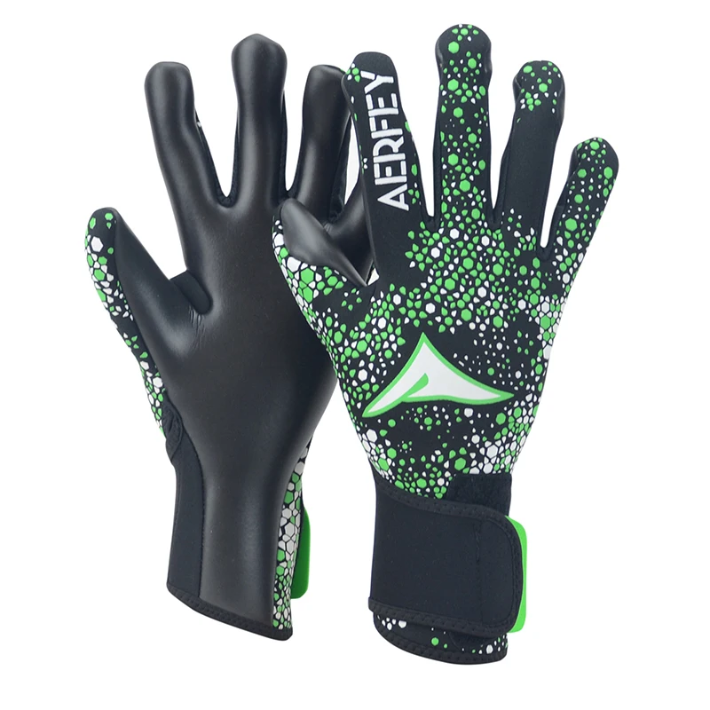 AERFEY Verstärkte Latex-Torwarthandschuhe für Fußball mit Starkem Grip Größe 8/9/10 Jugend- und Erwachsenen-Fußballhandschuhe für Torhüter – Detail 15