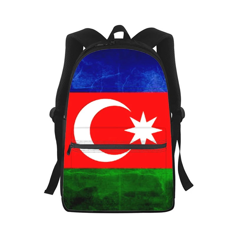 

Azerbaijan National flag Men Women Backpack 3D Print Fashion Student School Bag Laptop Backpack Kids Travel Shoulder Bag