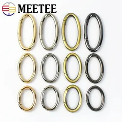 5/10Pc Anello Ovale Aperto Molla di Metallo Chiusura a scatto Borsa Cinghia Clip Fibbia Indumento Collare per cani Gancio a catena Fibbie per cinture O Anelli Moschettone