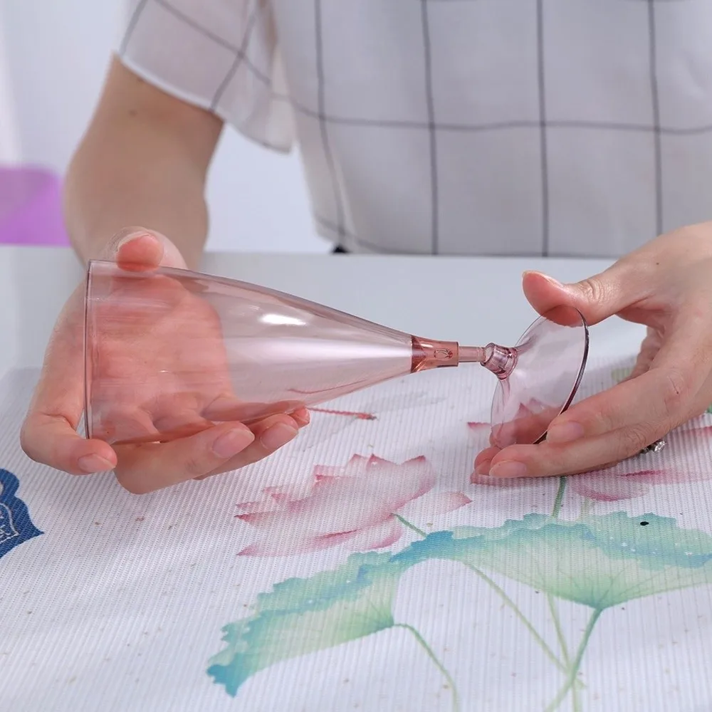 

Креативные пластиковые бокалы для шампанского, легкие небьющиеся бокалы для вина, многоразовые с бутылкой для хранения, коктейльные чашки на день рождения