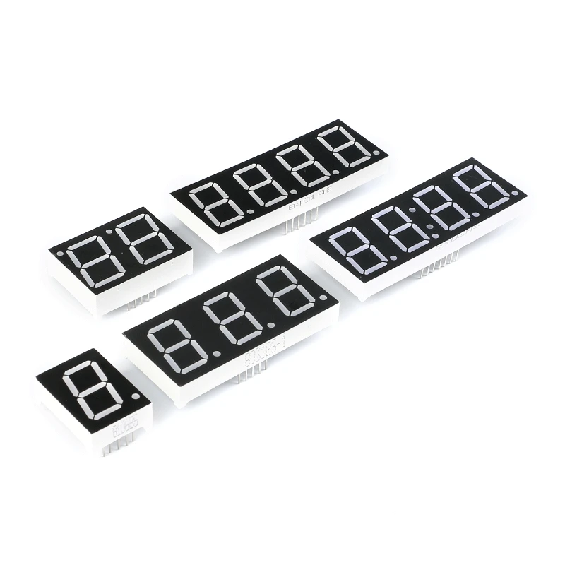 2 Stks/partij 0.8Inch Digitale Buis 1-Digit/2-Digit/3-Digit/4-digit Gemeenschappelijke Kathode/Gemeenschappelijke Anode Rode Hoogtepunt Led Digitale Display Buis