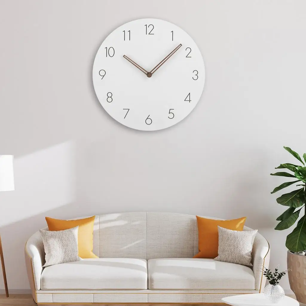 Clock 11 Inch Silent Modern Wall Clocks Battery Powered Sweep Movement Clocks for Kitchen Bedroom Decor