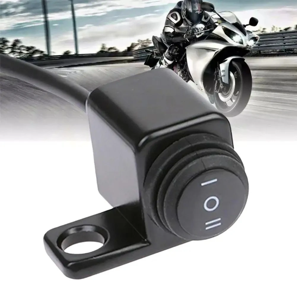 Aluminum Alloy Motorcycle Handlebar Headlight Switch Three-position Waterproof Switch 12V Fog Spotlight Mirror Mount Switches