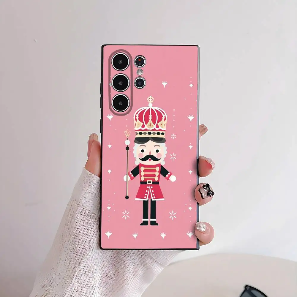Cartoon Nutcracker Phone Case Skin-Friendly Soft TPU Case Compatible With Samsung S21/S22/S23/S24/S25 FE/Plus/Ultra
