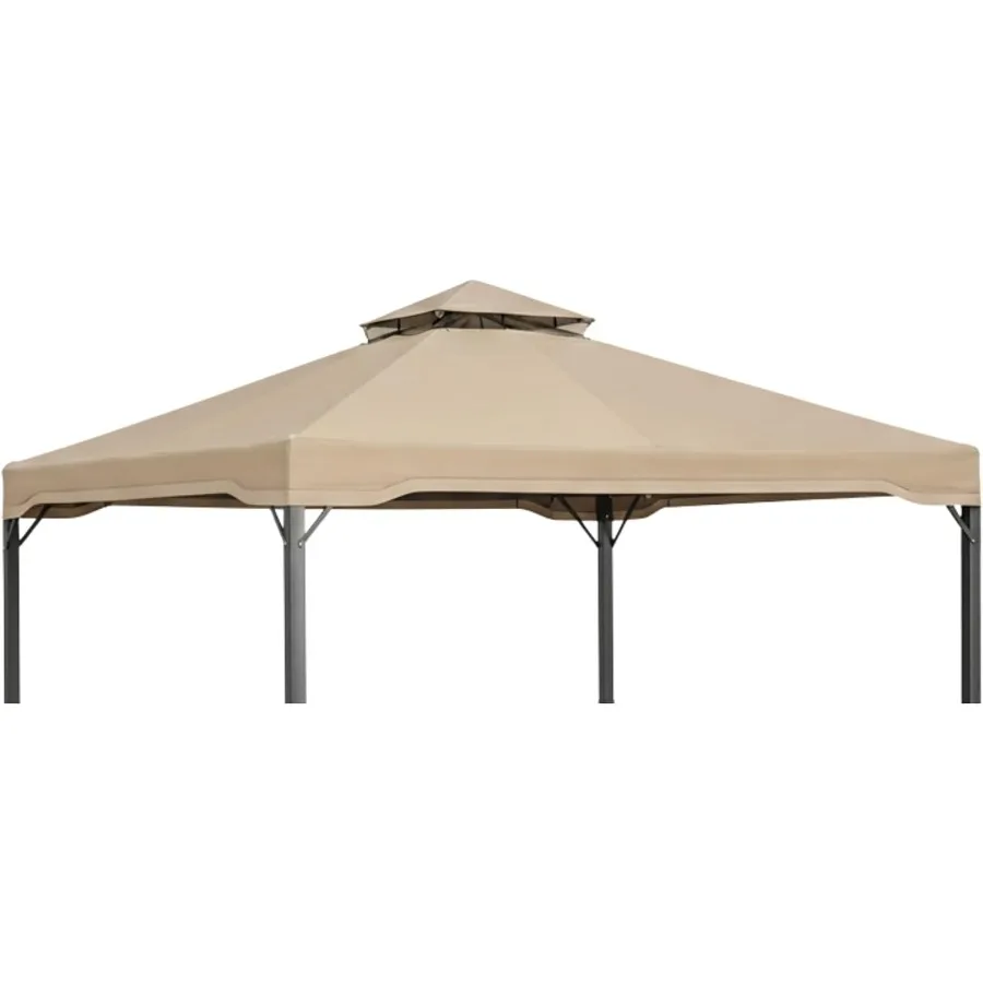 Reinforced RipLock 350 Replacement Canopy Top Cover Compatible with Bergamo Sonoma 10 x 10 Gazebo Models X1405030 X4405030