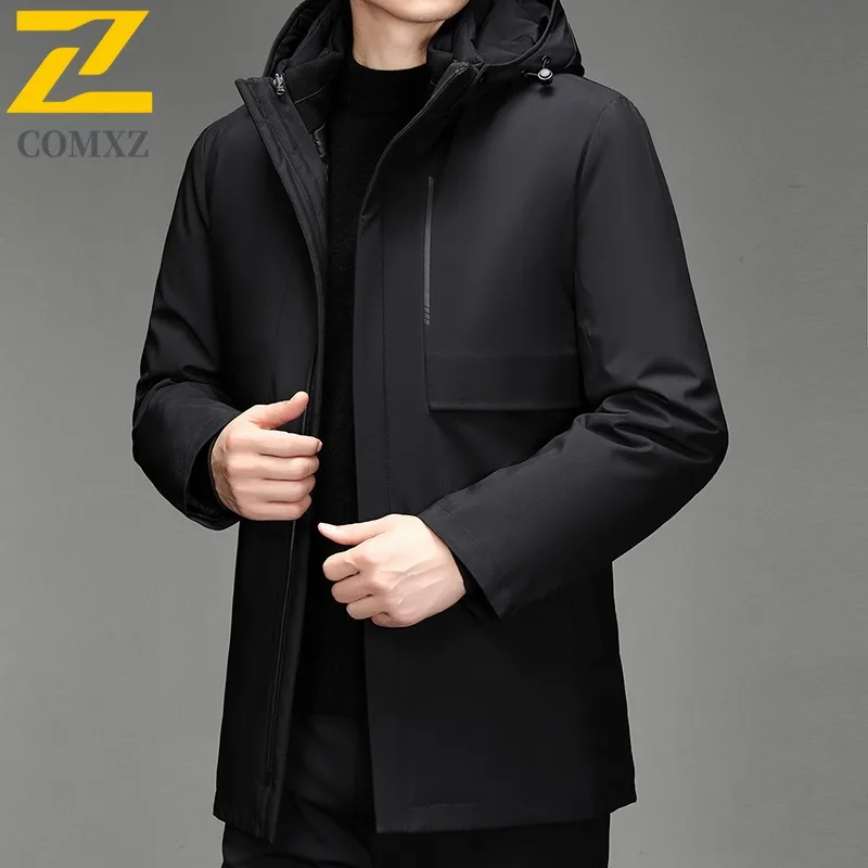 COMXZ 2025 Mens Womens softshell Puffer Jacket Winter Warm Trendy Coat leisure outdoor sports lightweight business windbreaker