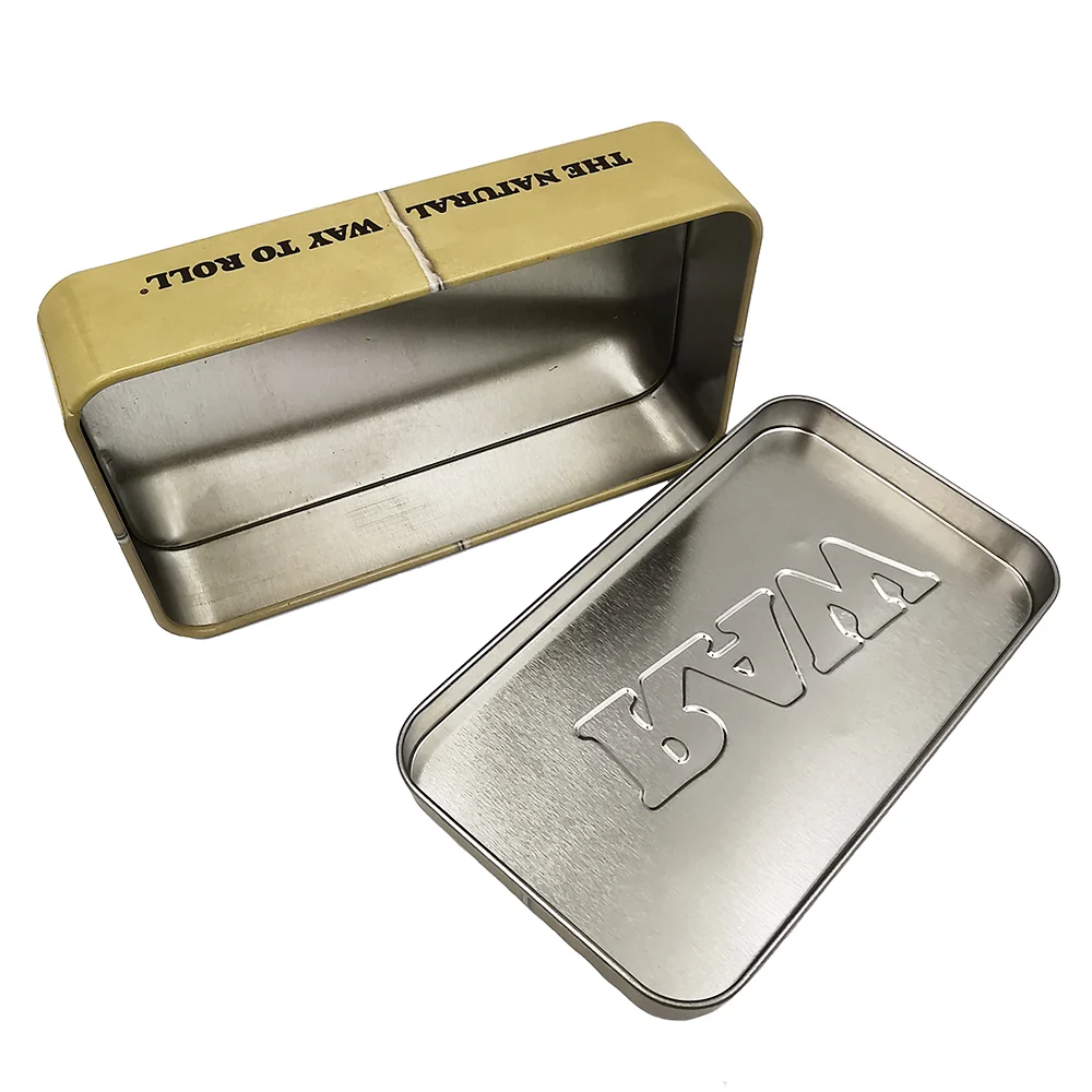 Tinplate Metal Storage Box Humidor Rolling Paper Box Smoking Cases Tin Box Pepper Cigarette Organizer