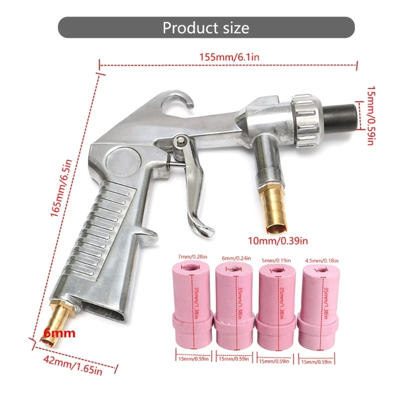 Sand Blaster Kits เครื่องพ่นทรายแบบอากาศสำหรับตู้พ่นทราย Dropship