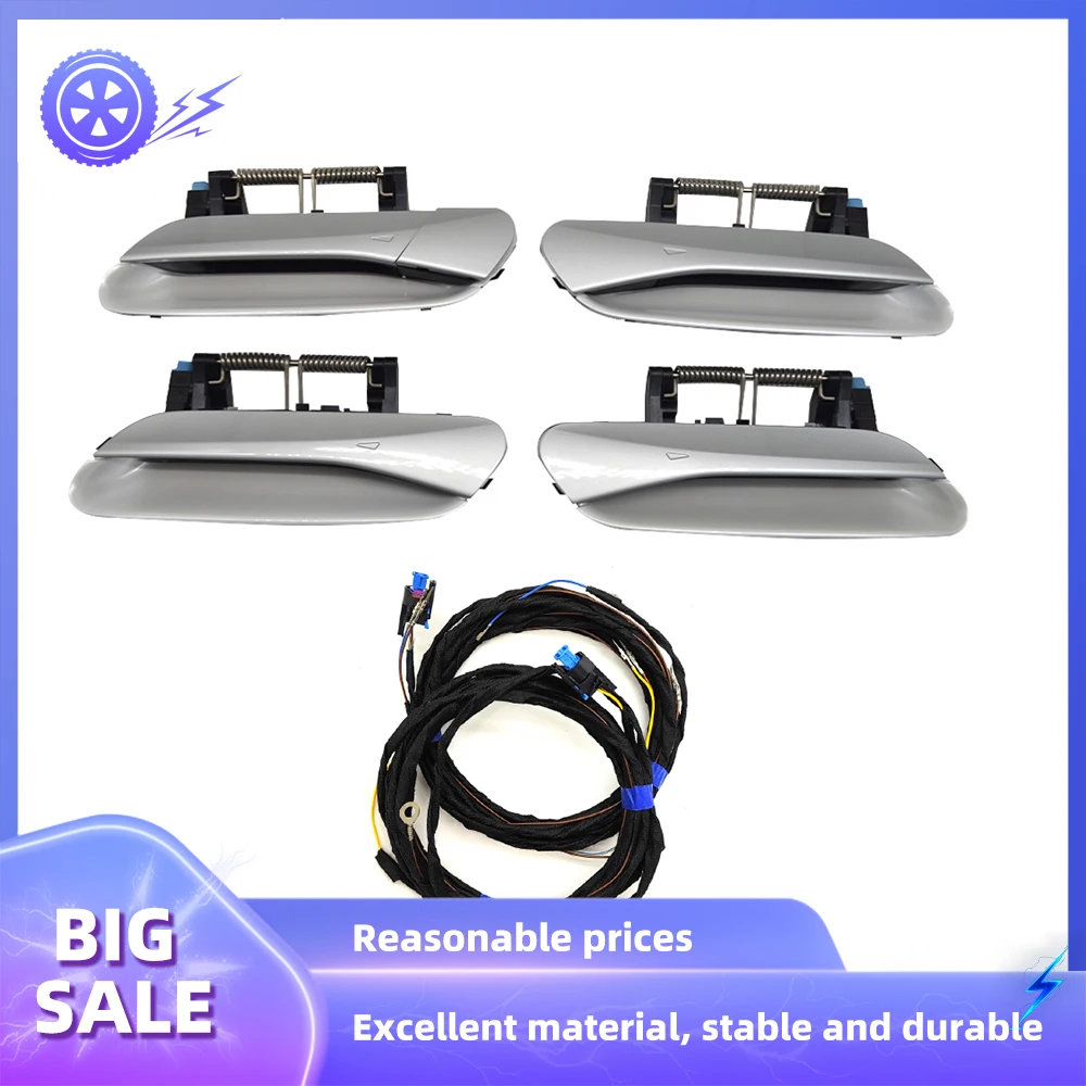 Keyless entry silver white four door inductor handle, suitable for Volkswagen MEB ID4 ID6