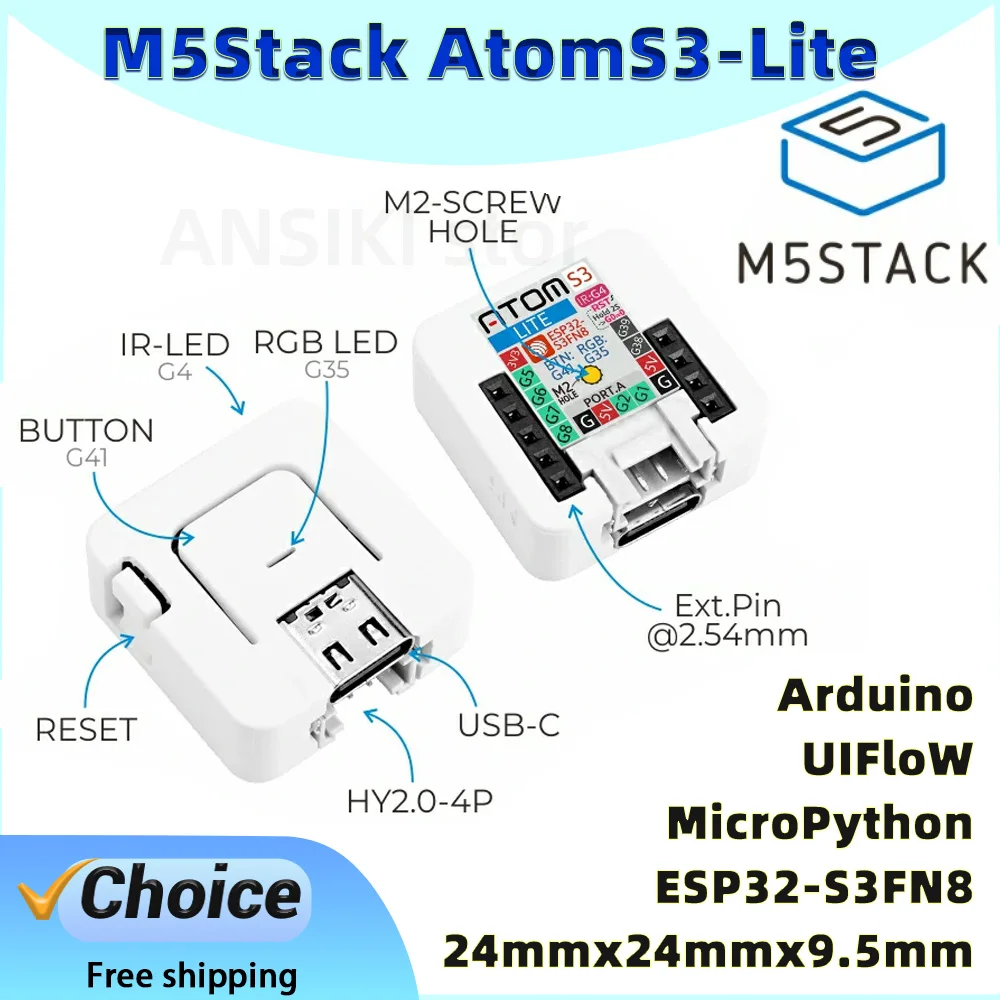 M5Stack AtomS3 Lite ESP32-S3 development kit programmable controller suitable for IoT applications IoT intelligent systems