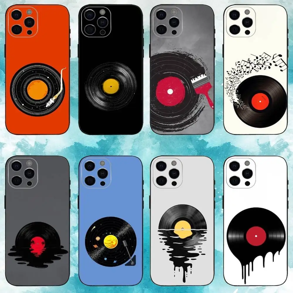 DJ A-Art Vinyl Record   Phone Case For iPhone17,16,15,14,13,12,11 Plus,Pro Max Soft Black Cover