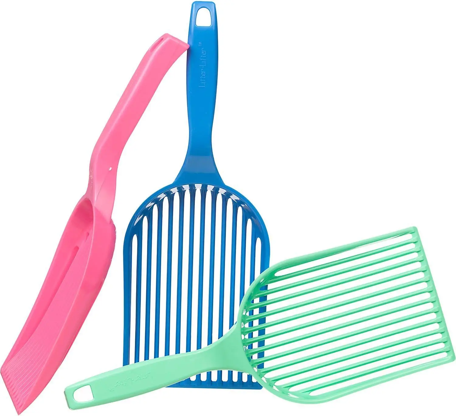 

Cat Litter Scoop with No-Sift Blades, Durable Plastic, Strong Scraper