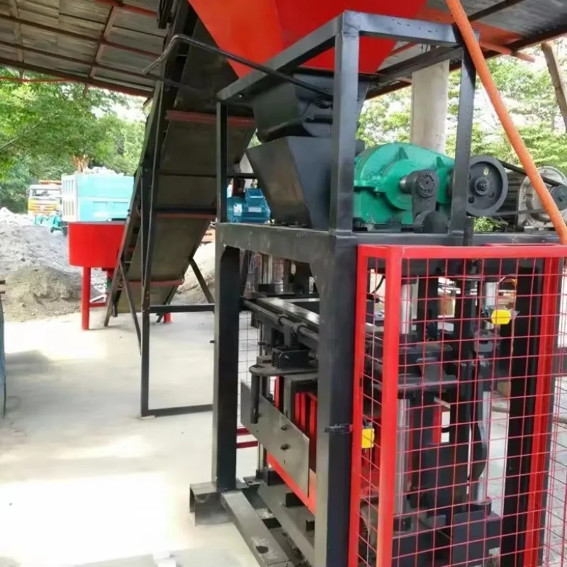 Customized Semi-automatic Interlocking Brick Making Machine For Construction Motor Gearing Cement Block Machine Hollow Block Mak